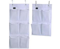 Misslo Hanging Organizer over The narrow armadio porta per scarpe, cappelli, guanti, snack White