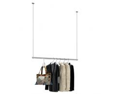 Fadiadem Espositore del Negozio di Abbigliamento, Appendiabiti a soffitto, Commercio al Dettaglio Creativo degli scaffali di stoccaggio dellAbbigliamento dellAcciaio Inossidabile Hanging Rod