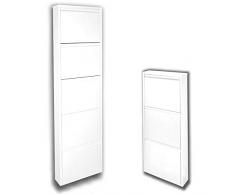 Scarpiera Salva-Spazio Slim: Set di DUE Scarpiere, Bianche, per max 24 PAIA di scarpe o stivali. Super Offerta! Garantite a VITA! Le ORIGINALI!