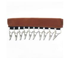 HOMYY Appendino per Cappelli, Organizer Autoadesivo, 10 Porta Cappelli da Baseball, Organizer per Armadio. Cambia Il Tuo Appendiabiti per Cappelli, Coffee, Taglia Libera