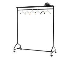 APPENDIABITI CON RUOTE STAND PORTA ABITI CON CAPPELLIERA