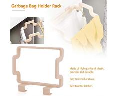 ZengBus Portacappelli Portatile Appeso Cucina Porta Posteriore Tipo Clip Stand Armadio per la casa Armadietto per Asciugamano - Riso Bianco