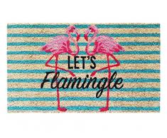 Banzaii Zerbino Cocco da Esterno o Interno 40 x 70 cm con Retro in PVC Antiscivolo - Flamingo