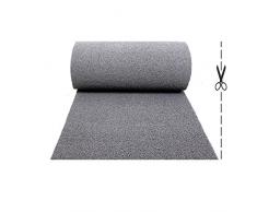 Olivo.Shop - Twist Grigio, Tappeto Antiscivolo in ricciolo vinilico per Ingresso Esterno. Zerbino su Misura in Vinile, acchiappa Sporco e Lavabile per Interno. (100x200 cm)