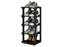 Tkekruh Scaffali Portascarpe Scarpiera 4 Ripiani, Scarpiera Componibile Scarpiera Ripiani Per Scarpe In Plastica Salvaspazio Organizzatore Per Dormitorio, Ufficio, Scarpiera Componibile Casa