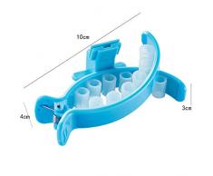 Portacappelli per cani cacca - Collettore portatile con clip per coda di cane in silicone e 20 pezzi Borsa per rifiuti sostituibile leggera morbida non danneggia animali domestici (blu)