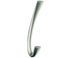 Schwinn 22316 - Gancio appendi-abiti per cappelli e cappotti in zama, distanza tra i fori 32 mm, finitura in nichel opaco