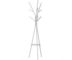 Homfa Attaccapanni da Terra Appendiabiti Albero Ferro Ingresso Appendiabiti Moderno con 1 Ripiano Stand Autoportante per Vestiti Cappelli Borse (Grigio)