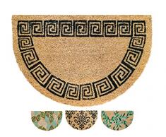 LUA VIKA Zerbino ingresso casa, tappeto ingresso interno, zerbino ingresso esterno, zerbino in fibra di cocco naturale, tappeto asciugapassi, zerbino mezzaluna, 40x60 (Path)