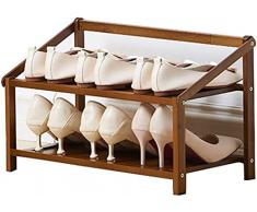 GUAAJA Zapatero Scarpiera pieghevole in bambù senza installazione, organizer per scarpiera multifunzione per corridoio, armadio, soggiorno, ingresso scarpe