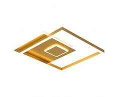 DZQWLL Lampada da soffitto a LED dorata per camera da letto 17,73 pollici Lampada da soffitto quadrata marrone da incasso per soggiorno, sala da pranzo, guardaroba, lampada da soffitto per garage adat