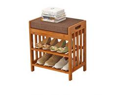 GSHWJS Cambia Scarpe Sgabello casa scarpiera Multi-Strato scarpiera scaffale dormitorio Multi-Funzione di stoccaggio Porta cremagliera Scarpiera (Size : 50cm)