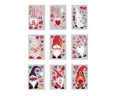 Un set di adesivi statici per San Gnome Dwarf Glass Window Sticker Appendiabiti Bambina Parete