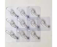 ChenYu 10 Pezzi Appendiabiti Trasparente, Ganci Appendiabiti e Portasciugamani,per Cucina Bagno Porta Soffitto Appendiabiti Vestiti, Ganci Adesivi,Riutilizzabili Resistenti allAcqua,Trasparente