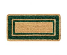SaRani Zerbino in Cocco Tappeto da Ingresso Fibra Naturale Fondo Antiscivolo Bordo (Verde, 40x90 cm)