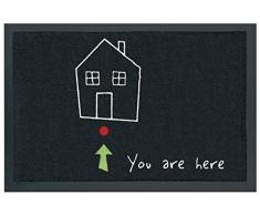 Rockbites Design 10125059C00000310 Zerbino, Poliammide, Nero, 40 x 60 cm