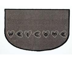Tappetino zerbino // kuheiga/base tergivetri/Scarpe/sporco opaca - Marrone - Welcome semicerchio heliobil - 50 x 75 cm ca