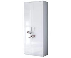 AVANTI TRENDSTORE - Lindo - Mobili da Ingresso in Laminato di Colore Bianco Lucido (Armadio)