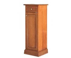 Scarpiera Salva Spazio 5 Ripiani Regolabili in Altezza, Mobile Porta Scarpe in Legno 1 Anta 1 cassetto, Arredo casa, Stile Classico, Dimensioni: L48 x H123,5 x P40 cm