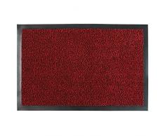 ZERBINO TAPPETINO ZERBINO TAPPETO INGRESSO ZERBINO ANTISCIVOLO ASCIUGAPASSI COLORE E DIMENSIONI A SCELTA (ROSSO, 90x60 cm)
