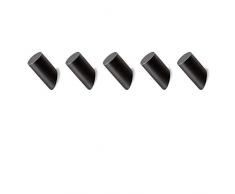 Parete Ganci Appendiabiti in Legno, Gancio a Muro Nero per Appendere Cappotti, Giacche, Cappelli, Borse in Rovere massello per Bagno Spogliatoio Camera da Letto Cucina 5 Pezzi