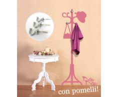 Adesivi Creativi adesivo sticker murale Appendiabiti donna con pomelli Dimensioni 83 X 180 cm | wall stickers | adesivi da parete | Decorazione murale | decalcomania