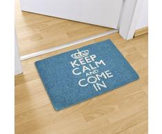 Relaxdays 10017784 Zerbino per Ingresso per Interni ed Esterni, Azzurro, 50 x 65 cm