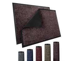 TRIBURG® Tappeto Ingresso casa 90x120 Marrone Nero - resistente alle intemperie, impermeabile, lavabile - Tappeto da Esterno 90 x 120-zerbino esterno/interno - Tappetino antiscivolo esterno e interno