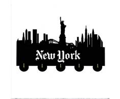 YAOJIA Americano Statua della libertà di Legno Appendiabiti Vestiti Cappello Chiave Gancio/Appendiabiti/Gancio a Muro Home Decoration Wall Stickers Cucina Bagno Asciugamano Gancio, Nero