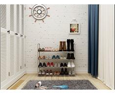 Mulsh scaffale scarpiera mensola torre, impilabile, ingresso 20 paia di scarpe scarpiera, 90.4 x30.5 x84.5 cm (L x P x H) Grey