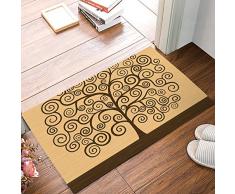 Zerbino Gustav Klimt Albero della Vita Stampato Tappeto dingresso Tappetino Interno/Esterno/Porta dingresso/Tappetini da Bagno in Gomma Antiscivolo