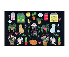 Il Gruppone Passione Casa Zerbino Gomma Floccato Moderno Asciugapassi Assorbente per Esterno o Interno Antiscivolo Prodotto Italiano - Cat Home