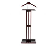 Servo Muto indossatore da Camera Doppio in Legno Massiccio Servomuto Moderno Appendiabiti da Terra Porta Abiti for Uomo Donna (Color : Walnut Wood, Size : 43x115cm)