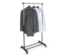TecTake Attaccapanni Appendiabiti Abiti con Ruote Altezza Regolabile Stand Stender