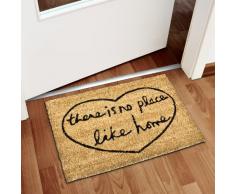 Relaxdays There Is No Place Like Home Zerbino per Ingresso, Legno_Composito, Marrone, 50 x 65 cm