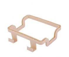 Dailyinshop Portacappelli Portatile Appeso Cucina Porta Posteriore Tipo Clip Stand Armadio per la casa Armadio per Biancheria per Bagno, Riso Bianco