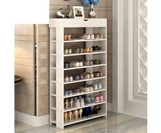 Scarpiera semplice,mensola di vetro per uso peak-to-trogolo multistrato,rastrelliera per scarpe a buon mercato cremagliera di immagazzinaggio versatile armadietto antipolvere della scarpa-D