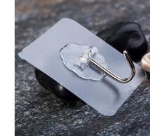 MGKolbe® 10 Ganci Appendiabiti Adesivi Appendi Accappatoio Bagno Attaccapanni da Muro Appendiabiti da Porta Senza Forare Adesivo Piastrelle Specchio Vetro Legno Gancio Cucina Doccia Porta Asciugamani