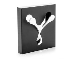 Wink design ,Virginia, Appendiabiti da Muro, Metallo, Nero