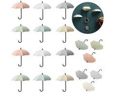 Ganci Parete Ombrelli，18 pezzi Ganci adesivi da parete Appendiabiti autoadesivo Chiave per porta a muro gancio，per la Parete del Bagno della Cucina