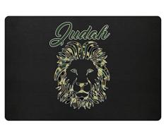 Generisch Il leone di Judah Camouflage Motivo – Design semplice e divertente – Zerbino – 60 x 40 cm nero