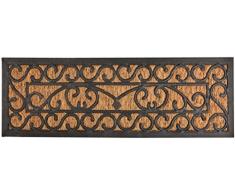 Esschert Design rb168 porta/Stufe Zerbino, Fibra di Cocco, gomma, Nero/Marrone, 75 x 25 x 0.9 cm