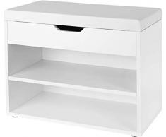 Homfa Scarpiera salvaspazio con Contenitore Porta Scarpe con Cuscino Rimovibile Porta scarpiera 60x48x29.5cm
