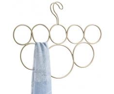 InterDesign 06738EU Classico Portasciarpe a 8 Anelli, Champagne Perlato