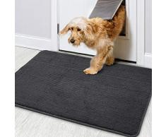 Color G Zerbino Ingresso Interno Simpatico, Antiscivolo, Assorbente, Tappeto Ingresso Interno, Tappeto Morbido E Lavabile Multiuso Antiscivolo per Ingresso, Cucina, Camera, Bagno (50 x 80cm, Nero)