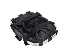 WSJF Cestino for Biciclette Pieghevole, Booster da Viaggio for Cani all'aperto, Cane for Animali da Compagnia con portacappelli for Gatti, Confortevole, Pieghevole Estraibile, Nero