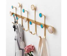 BOCbco Appendiabiti a Parete Moderno Muro Ganci Design Moderni Appendiabiti Da Ingresso Pomelli Mensola Ferro Battuto Design Del Gancio Di Conchiglia DAltura/Gold/5 ganci
