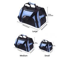 ZhuFengshop Zaino Da Viaggio Con Portacappelli Per Animali Domestici, Borse In Tessuto Traspirante Con Bordi Morbidi Con Cuscinetto Per Cani Conigli Gatti - Borsa Portatile Leggero Traspirante, Comfor