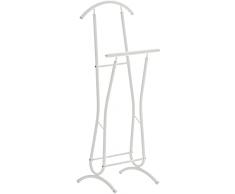 CLP Moderno Indossatore da Camera Rufus Base Portascarpe I Servomuto Indossatore Appendiabiti Metallo Verniciato A Polvere, Colore:Bianco