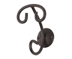 FERIDRAS Siena Attaccapanni Singolo, Metallo, Nero Canna di Fucile, 10x23x11.5 cm